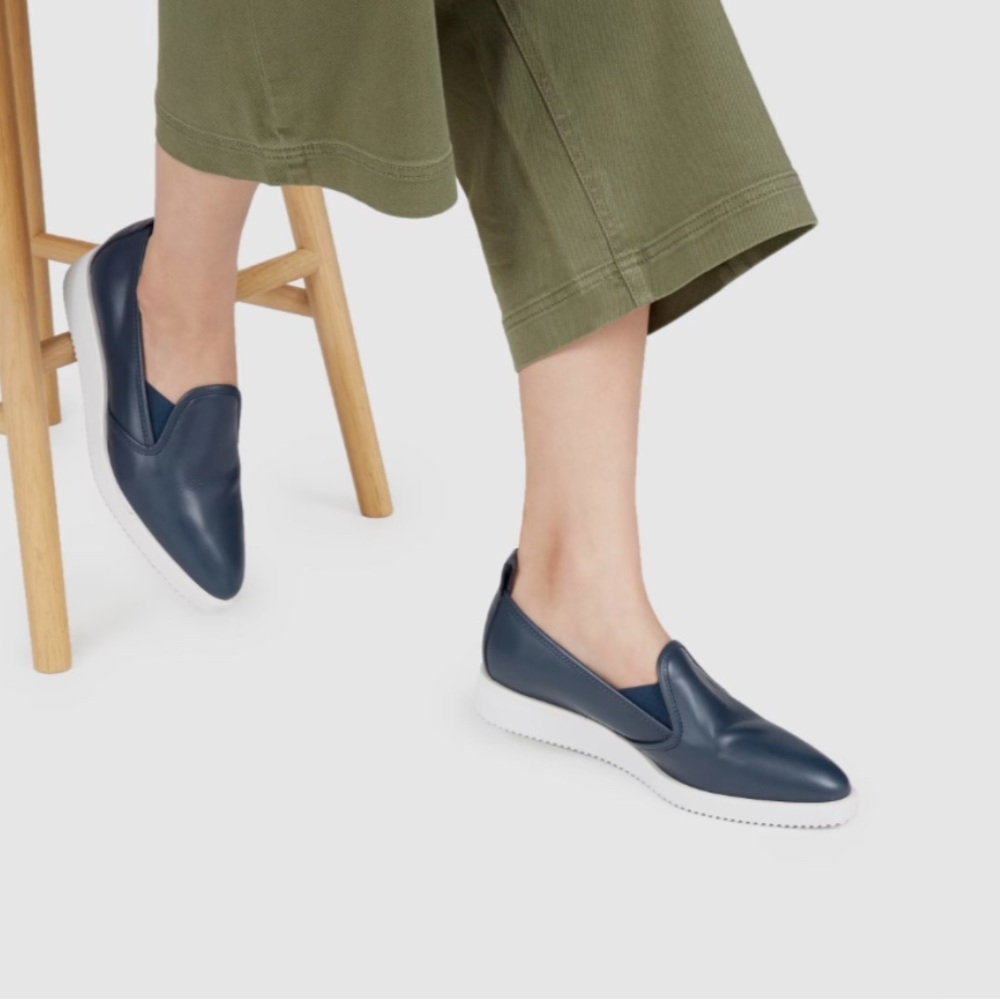 Everlane Navy Blue Slip-On Loafers